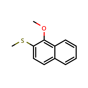 Chemical structure of (1-Methoxynaphthalen-2-yl)(methyl)sulfane , CAS 2734773-79-4, AChemBlock X173285