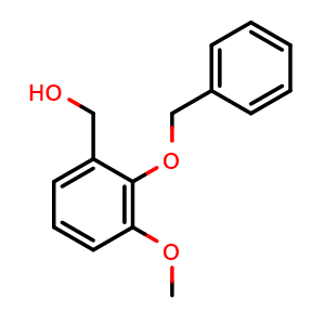 Chemical structure of (2-(Benzyloxy)-3-methoxyphenyl)methanol , CAS 52508-44-8, AChemBlock X173301