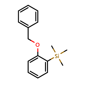 Chemical structure of (2-(Benzyloxy)phenyl)trimethylsilane , CAS 2807456-30-8, AChemBlock X173313