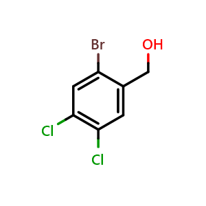 Chemical structure of (2-Bromo-4,5-dichlorophenyl)methanol , CAS 1067882-57-8, AChemBlock X173421