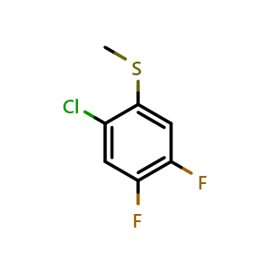 Chemical structure of (2-Chloro-4,5-difluorophenyl)(methyl)sulfane , CAS 1805223-37-3, AChemBlock X173454