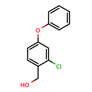 Chemical structure of (2-Chloro-4-phenoxyphenyl)methanol , CAS 1697678-89-9, AChemBlock X173473