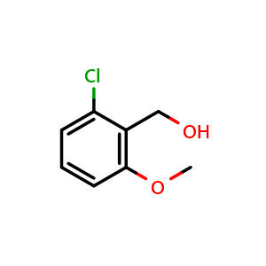Chemical structure of (2-Chloro-6-methoxyphenyl)methanol , CAS 1038726-89-4, AChemBlock X173494