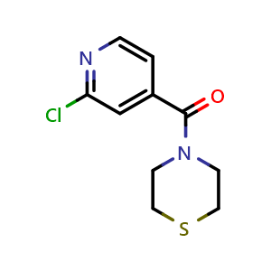 Chemical structure of (2-Chloropyridin-4-yl)(thiomorpholino)methanone , CAS 1042781-94-1, AChemBlock X173501