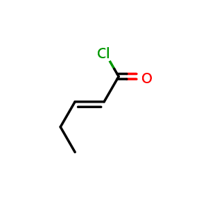 Chemical structure of (2E)-pent-2-enoyl chloride , CAS 33698-85-0, AChemBlock X173505