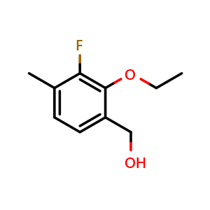 Chemical structure of (2-Ethoxy-3-fluoro-4-methylphenyl)methanol , CAS 2383719-95-5, AChemBlock X173508