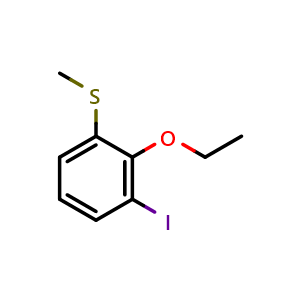 Chemical structure of (2-Ethoxy-3-iodophenyl)(methyl)sulfane , CAS 2755723-85-2, AChemBlock X173510