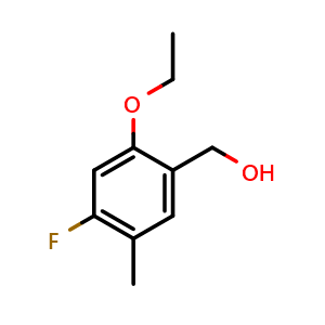 Chemical structure of (2-Ethoxy-4-fluoro-5-methylphenyl)methanol , CAS 2090511-24-1, AChemBlock X173514