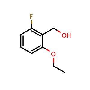 Chemical structure of (2-Ethoxy-6-fluorophenyl)methanol , CAS 2230189-38-3, AChemBlock X173519