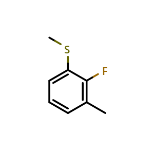 Chemical structure of (2-fluoro-3-methylphenyl)(methyl)sulfane , CAS 252555-44-5, AChemBlock X173546