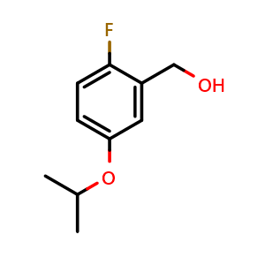 Chemical structure of (2-Fluoro-5-isopropoxyphenyl)methanol , CAS 1823942-53-5, AChemBlock X173574