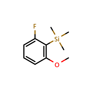 Chemical structure of (2-Fluoro-6-methoxyphenyl)trimethylsilane , CAS 2183971-82-4, AChemBlock X173591
