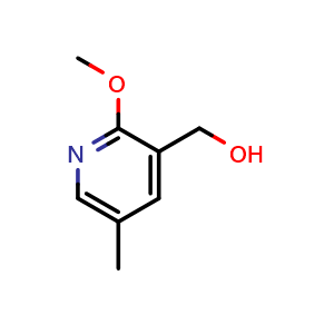 Chemical structure of (2-methoxy-5-methylpyridin-3-yl)methanol , CAS 351410-48-5, AChemBlock X173610