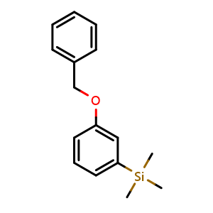 Chemical structure of (3-(Benzyloxy)phenyl)trimethylsilane , CAS 2807440-98-6, AChemBlock X173640