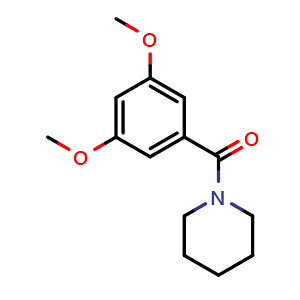 Chemical structure of (3,5-Dimethoxyphenyl)(piperidin-1-yl)methanone , CAS 349134-77-6, AChemBlock X173681