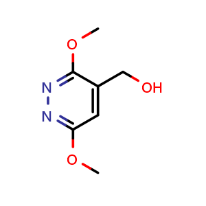 Chemical structure of (3,6-Dimethoxypyridazin-4-yl)methanol , CAS 89943-57-7, AChemBlock X173688