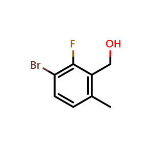 Chemical structure of (3-bromo-2-fluoro-6-methylphenyl)methanol , CAS 1540795-62-7, AChemBlock X173715
