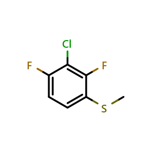 Chemical structure of (3-chloro-2,4-difluorophenyl)(methyl)sulfane , CAS 1807122-65-1, AChemBlock X173784