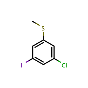 Chemical structure of (3-Chloro-5-iodophenyl)(methyl)sulfane , CAS 1822659-65-3, AChemBlock X173813