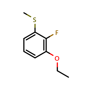 Chemical structure of (3-Ethoxy-2-fluorophenyl)(methyl)sulfane , CAS 1824580-23-5, AChemBlock X173827