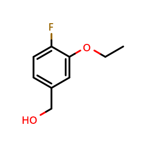 Chemical structure of (3-Ethoxy-4-fluorophenyl)methanol , CAS 1000207-64-6, AChemBlock X173832