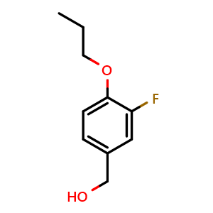 Chemical structure of (3-Fluoro-4-propoxyphenyl)methanol , CAS 1029437-25-9, AChemBlock X173856