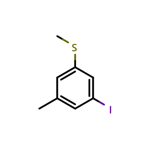 Chemical structure of (3-Iodo-5-methylphenyl)(methyl)sulfane , CAS 1824663-49-1, AChemBlock X173871