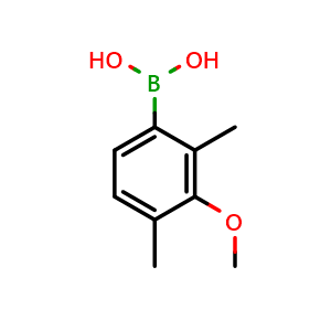 Chemical structure of (3-Methoxy-2,4-dimethylphenyl)boronic acid , CAS 1310384-09-8, AChemBlock X173877
