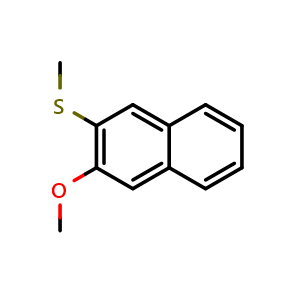 Chemical structure of (3-methoxynaphthalen-2-yl)(methyl)sulfane , CAS 1310197-64-8, AChemBlock X173883