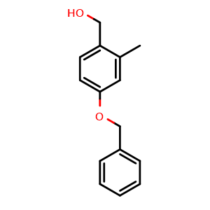 Chemical structure of (4-(Benzyloxy)-2-methylphenyl)methanol , CAS 167479-46-1, AChemBlock X173902