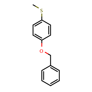 Chemical structure of (4-(Benzyloxy)phenyl)(methyl)sulfane , CAS 81499-30-1, AChemBlock X173909