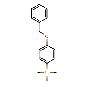Chemical structure of (4-(Benzyloxy)phenyl)trimethylsilane , CAS 195141-02-7, AChemBlock X173910