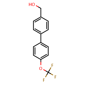 Chemical structure of (4'-(trifluoromethoxy)-[1,1'-biphenyl]-4-yl)methanol , CAS 904325-80-0, AChemBlock X173917