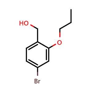 Chemical structure of (4-Bromo-2-propoxyphenyl)methanol , CAS 1094510-28-7, AChemBlock X173955