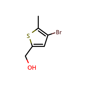 Chemical structure of (4-Bromo-5-methylthiophen-2-yl)methanol , CAS 882506-11-8, AChemBlock X173962