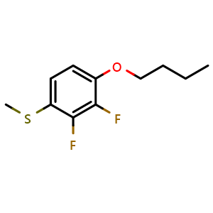 Chemical structure of (4-Butoxy-2,3-difluorophenyl)(methyl)sulfane , CAS 2734777-99-0, AChemBlock X173971