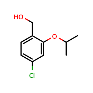 Chemical structure of (4-Chloro-2-isopropoxyphenyl)methanol , CAS 888739-57-9, AChemBlock X173991