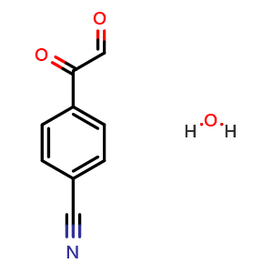 Chemical structure of (4-Cyanophenyl)glyoxal Hydrate , CAS 1082693-04-6, AChemBlock X174007