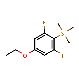 Chemical structure of (4-Ethoxy-2,6-difluorophenyl)trimethylsilane , CAS 138871-44-0, AChemBlock X174013