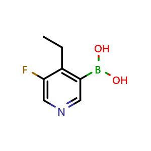 Chemical structure of (4-Ethyl-5-fluoropyridin-3-yl)boronic acid , CAS 1416500-73-6, AChemBlock X174021