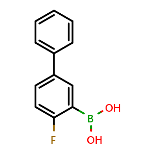 Chemical structure of (4-Fluoro-[1,1'-biphenyl]-3-yl)boronic acid , CAS 1199616-73-3, AChemBlock X174025