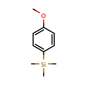 Chemical structure of (4-Methoxyphenyl)trimethylsilane , CAS 877-68-9, AChemBlock X174062
