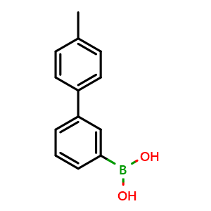 Chemical structure of (4'-Methyl-[1,1'-biphenyl]-3-yl)boronic acid , CAS 943341-67-1, AChemBlock X174064