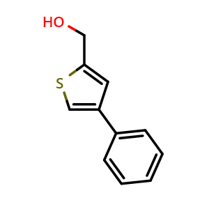 Chemical structure of (4-Phenylthiophen-2-yl)methanol , CAS 79757-76-9, AChemBlock X174070