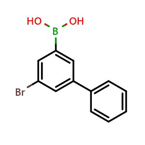 Chemical structure of (5-bromo-[1,1'-biphenyl]-3-yl)boronic acid , CAS 2081938-84-1, AChemBlock X174082