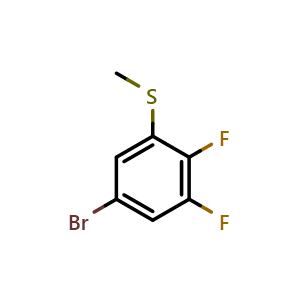 Chemical structure of (5-Bromo-2,3-difluorophenyl)(methyl)sulfane , CAS 2091697-60-6, AChemBlock X174089