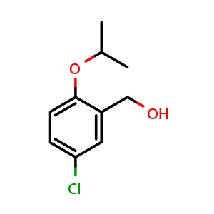 Chemical structure of (5-Chloro-2-isopropoxyphenyl)methanol , CAS 23426-35-9, AChemBlock X174151