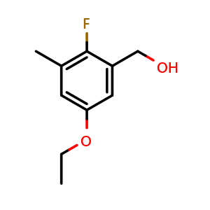 Chemical structure of (5-Ethoxy-2-fluoro-3-methylphenyl)methanol , CAS 2091142-16-2, AChemBlock X174162