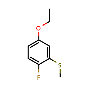 Chemical structure of (5-Ethoxy-2-fluorophenyl)(methyl)sulfane , CAS 2586126-20-5, AChemBlock X174163