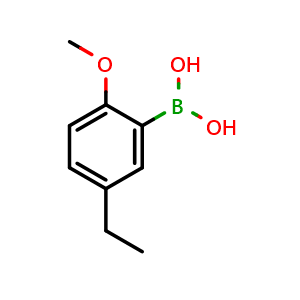 Chemical structure of (5-Ethyl-2-methoxyphenyl)boronic acid , CAS 847345-37-3, AChemBlock X174167